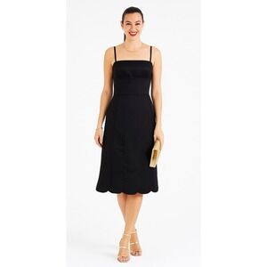 Ann Taylor SZ 2 Black Textured Cocktail | Semiformal Dress | Spaghetti Straps‎